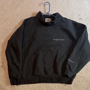 Essentials Men's Black Turtleneck Sweater